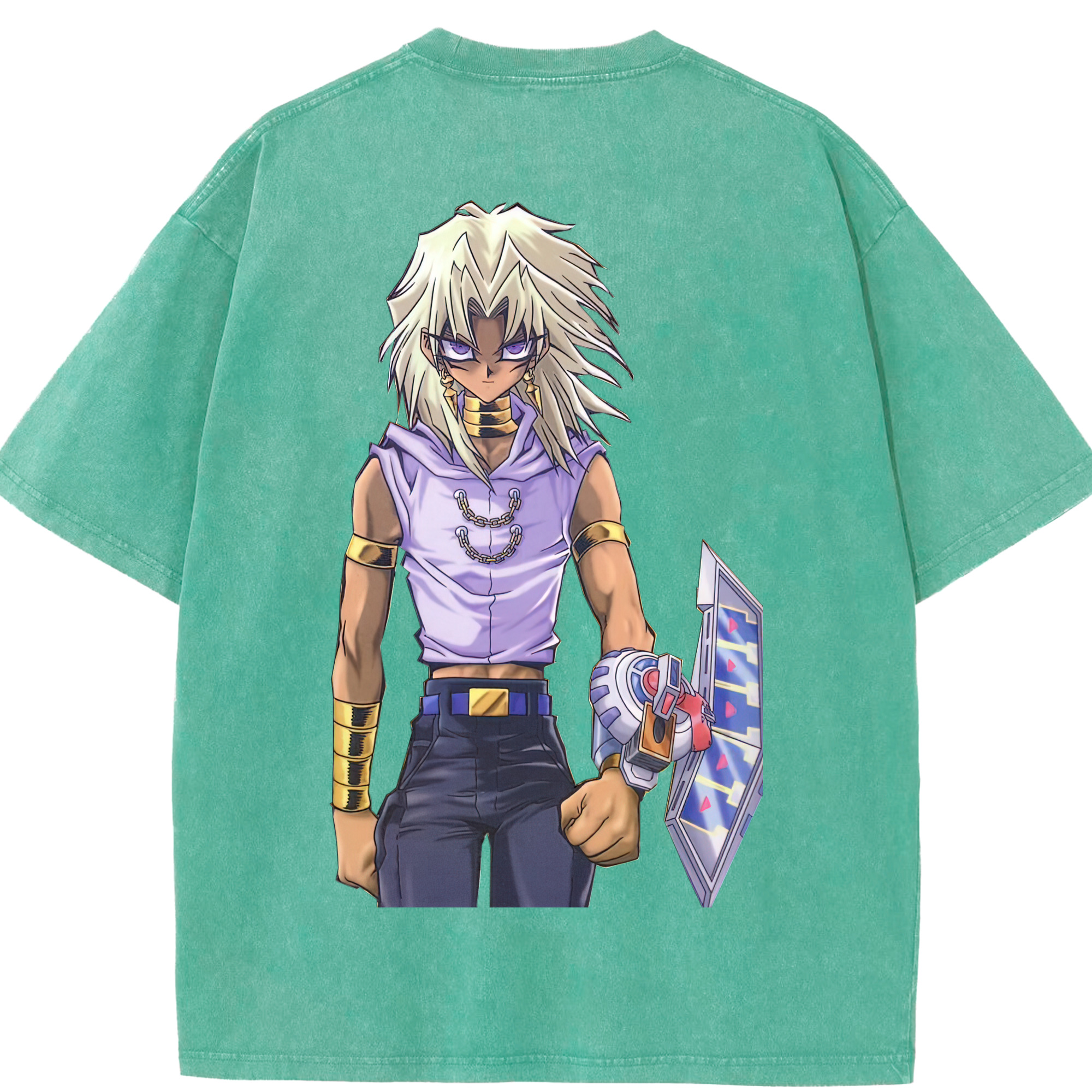 （画像用） 遊☆戯☆王 Yu-Gi-Oh! 綿100% ヴィンテージ風 半袖Tシャツ（背面プリント）